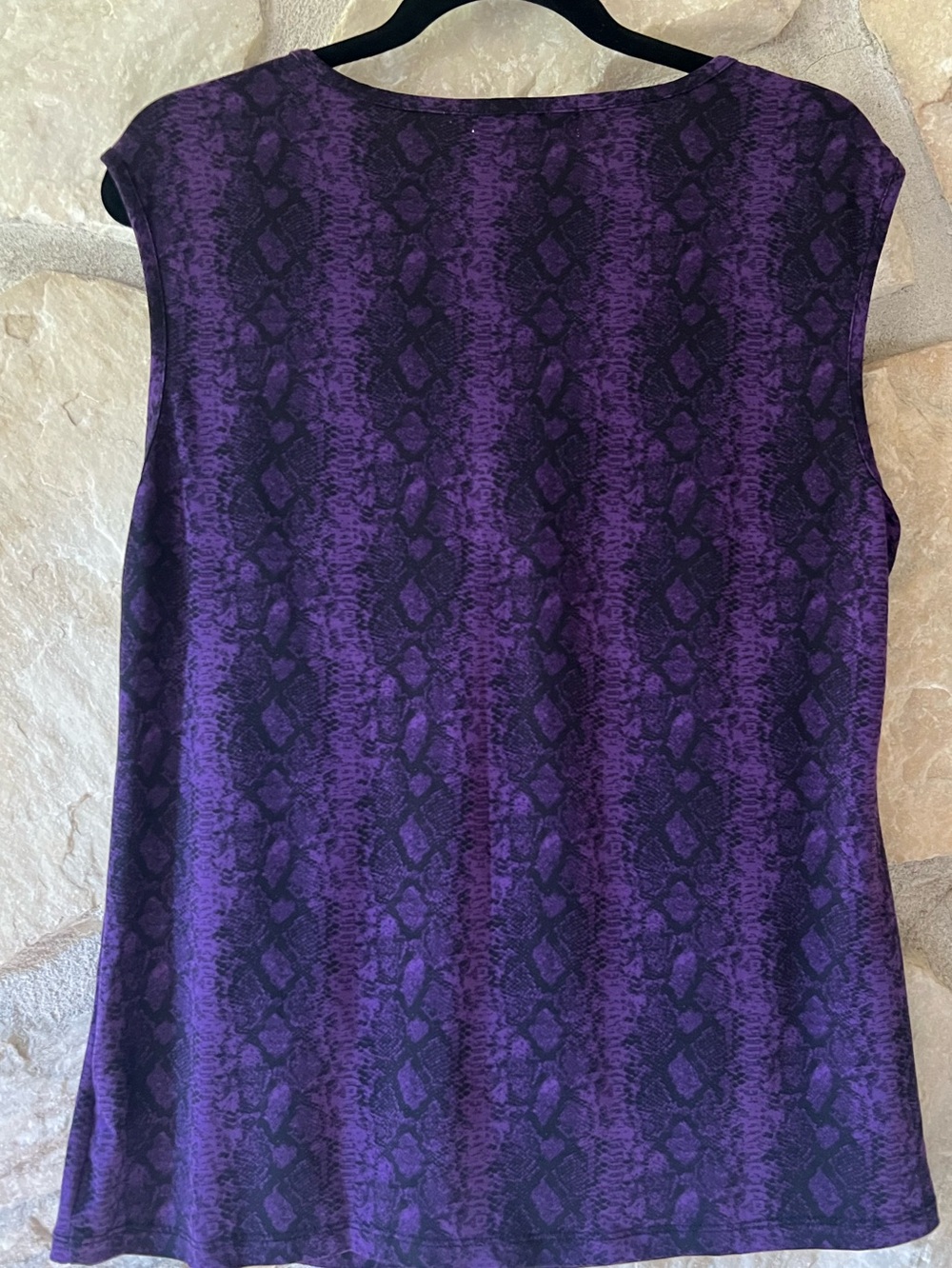 Micheal Kors Purple Sleeveless Cowl Neck Top L - Picture 2 of 3